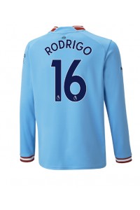 Manchester City Rodri Hernandez #16 Voetbaltruitje Thuis tenue 2022-23 Lange Mouw